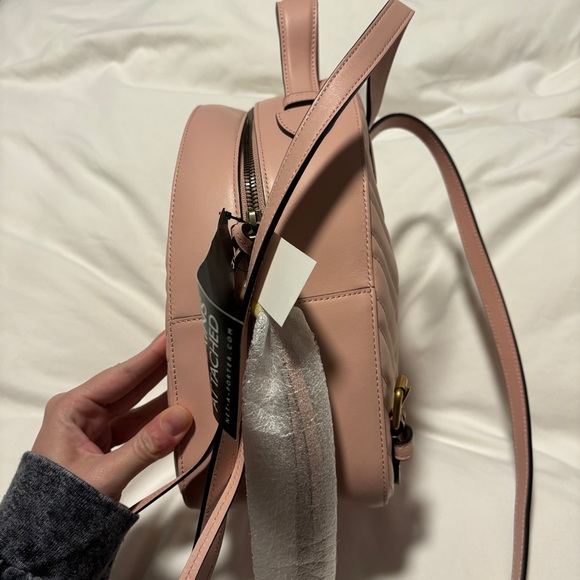 Gucci Double GG Pink Backpack Chevron Marmont Matelasse Leather Brand New Bag main image 7